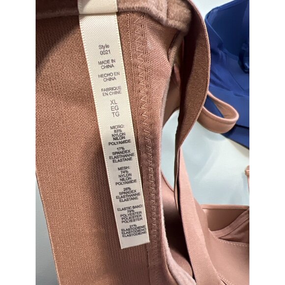 Rhonda Shear 2 Pack Molded Cup Bra with Wrap Back Size XL Mahogany Navy 646.4 - Picture 6 of 10